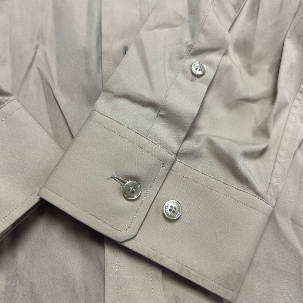 Burberry uniform style shirt Beige mens slim size 46 - Picture 2 of 9